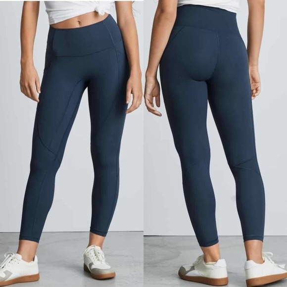 Everlane Perform High Rise Navy Blue with Pockets Legging Size XS - Picture 1 of 9